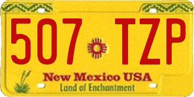 NM license plate 507TZP