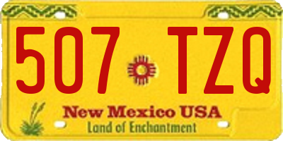 NM license plate 507TZQ