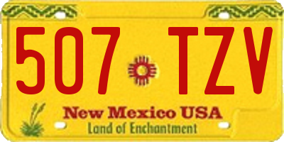 NM license plate 507TZV