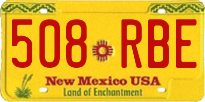 NM license plate 508RBE