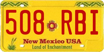 NM license plate 508RBI