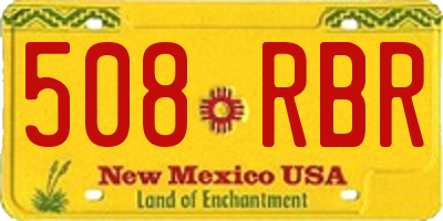 NM license plate 508RBR