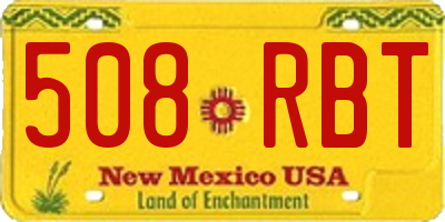 NM license plate 508RBT