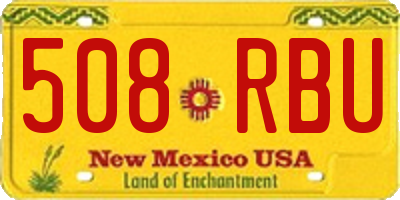 NM license plate 508RBU