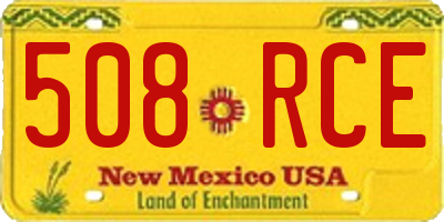 NM license plate 508RCE