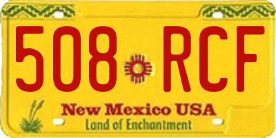 NM license plate 508RCF