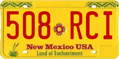 NM license plate 508RCI