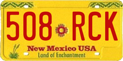 NM license plate 508RCK