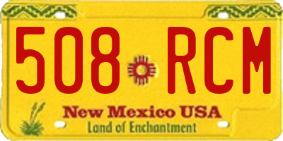 NM license plate 508RCM