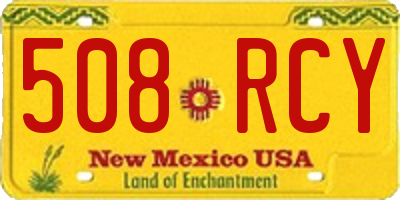 NM license plate 508RCY