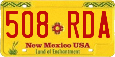 NM license plate 508RDA