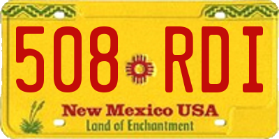 NM license plate 508RDI