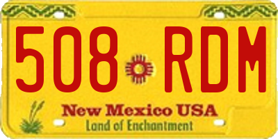 NM license plate 508RDM