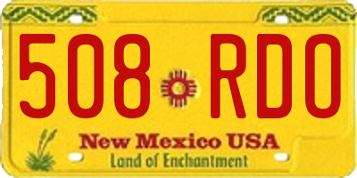 NM license plate 508RDO