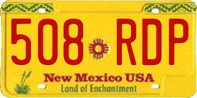 NM license plate 508RDP