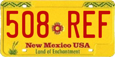 NM license plate 508REF