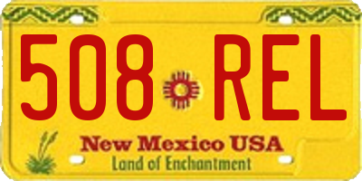 NM license plate 508REL