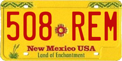 NM license plate 508REM
