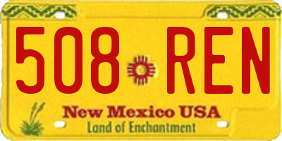 NM license plate 508REN
