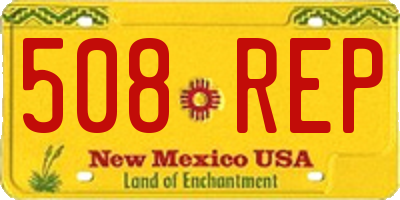 NM license plate 508REP