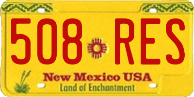 NM license plate 508RES