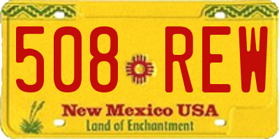NM license plate 508REW