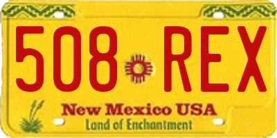 NM license plate 508REX