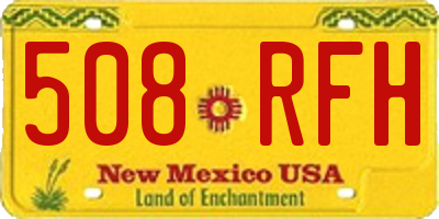 NM license plate 508RFH