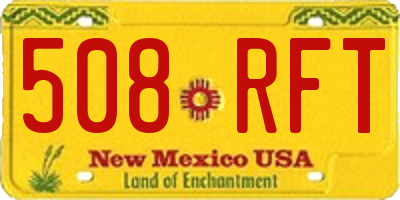 NM license plate 508RFT