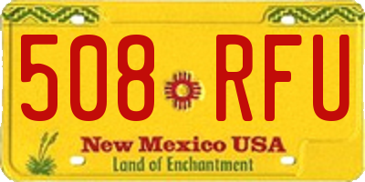 NM license plate 508RFU