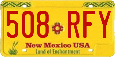 NM license plate 508RFY