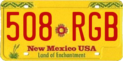 NM license plate 508RGB