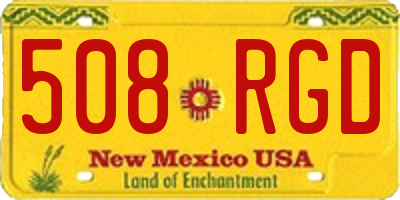 NM license plate 508RGD