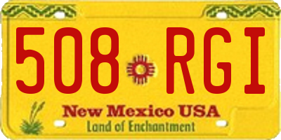 NM license plate 508RGI
