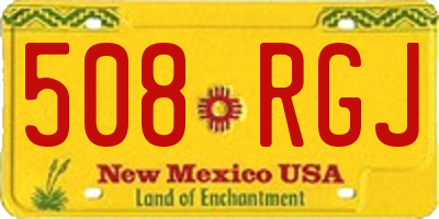 NM license plate 508RGJ