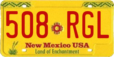 NM license plate 508RGL