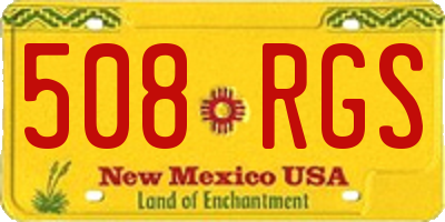 NM license plate 508RGS