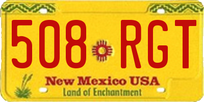 NM license plate 508RGT