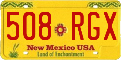 NM license plate 508RGX