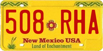 NM license plate 508RHA