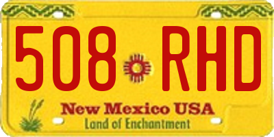 NM license plate 508RHD