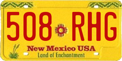 NM license plate 508RHG