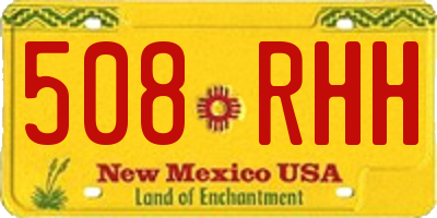 NM license plate 508RHH