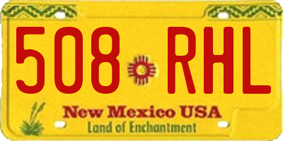 NM license plate 508RHL
