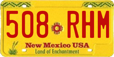 NM license plate 508RHM