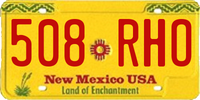 NM license plate 508RHO