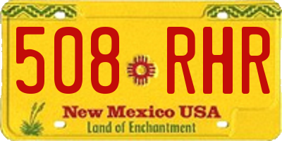 NM license plate 508RHR