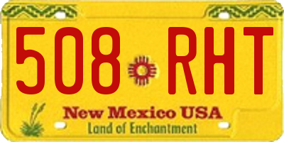 NM license plate 508RHT