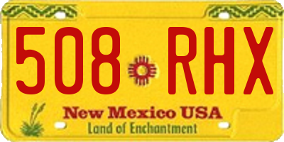 NM license plate 508RHX