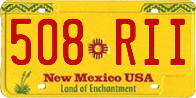 NM license plate 508RII